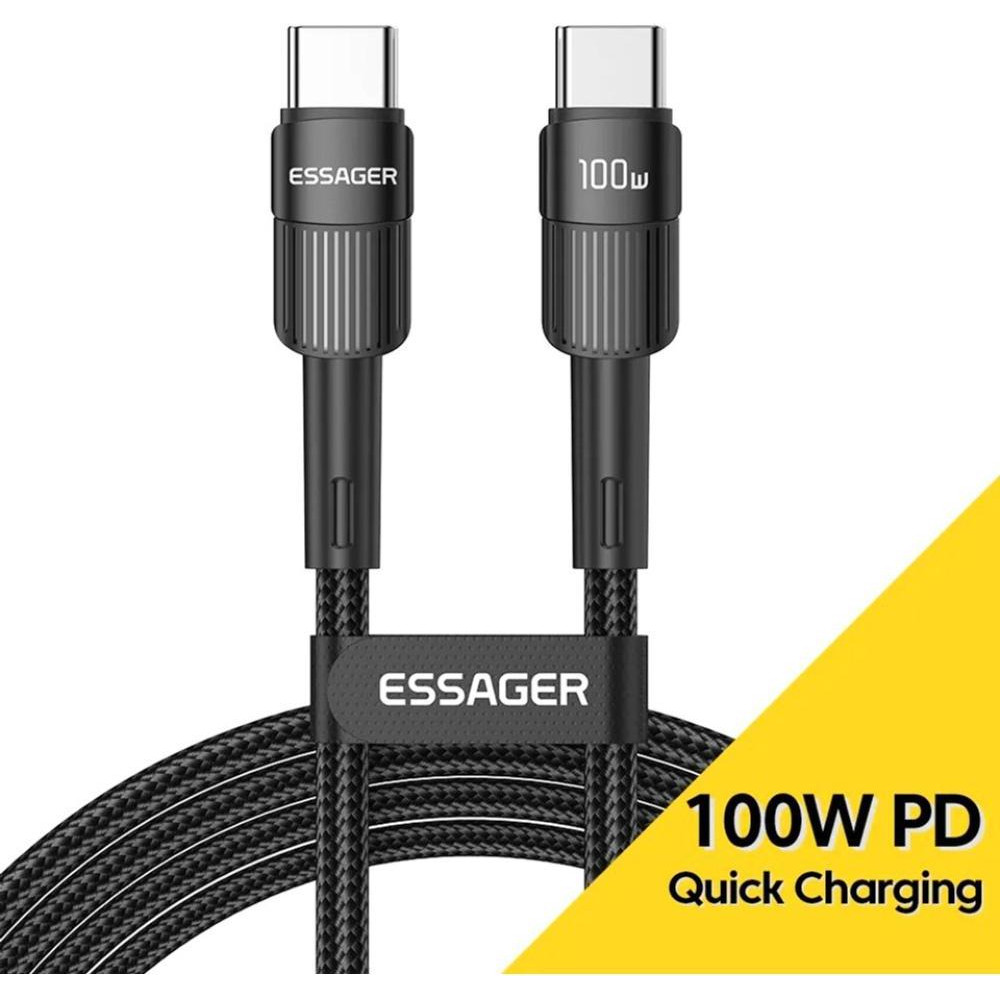 Essager USB Type-C to USB Type-C PD 100W 0.5m Black (EXCTT1-XCB01) - зображення 1