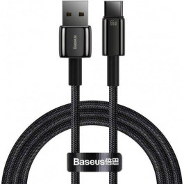   Baseus Tungsten Gold USB to Type-C 1m Black (CATWJ-B01)