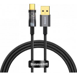   Baseus Explorer Series Auto Power-Off Fast Charging Data Cable USB to Type-C 100W 1m Black (CATS000201)