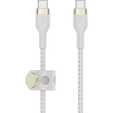 Belkin USB-C to USB-C Braided Silicone 1m White (CAB011BT1MWH) - зображення 1