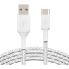 Belkin USB-A to USB-C Silicone 2m white (CAB008BT2MWH) - зображення 1