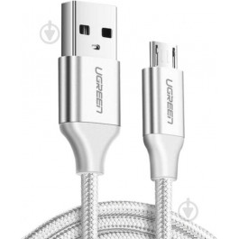   UGREEN US290 USB - Micro USB Cable Aluminum Braid 2m White (60153)