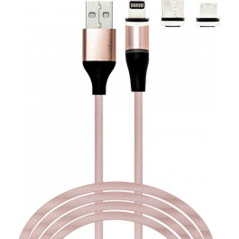   XoKo SC-400 3 in 1 - Lightning/Micro USB/Type-C 1m Rose Gold (SC-400MGNT-RS)