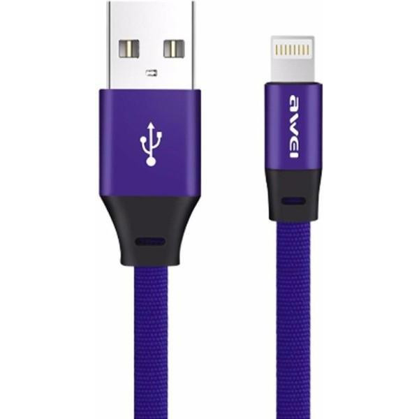 Awei CL-97 Lightning cable 1m Blue - зображення 1