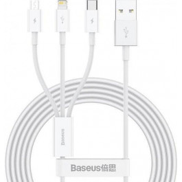   Baseus Superior Series Fast Charging Data Cable USB 1.5m White (CAMLTYS-02)