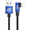 Baseus MVP Elbow Type Cable USB For IP 2A 1M Blue (CALMVP-03) - зображення 1