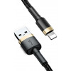 Baseus Cafule Cable USB to lightning 3m Black/Gold (CALKLF-RV1) - зображення 1