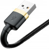 Baseus Cafule Cable USB to lightning 3m Black/Gold (CALKLF-RV1) - зображення 2