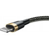 Baseus Cafule Cable USB to lightning 3m Black/Gold (CALKLF-RV1) - зображення 3