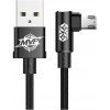 Baseus MVP Elbow Type Cable USB For Micro 2A 1M Black (CAMMVP-A01) - зображення 1