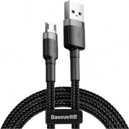   Baseus Cafule Cable USB For Micro 2.4A 0.5M Gray+Black (CAMKLF-AG1)