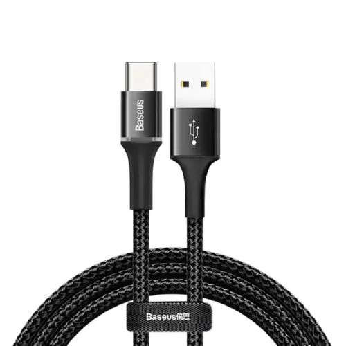 Baseus halo data cable USB For Type-C 2A 2m Black (CATGH-C01) - зображення 1