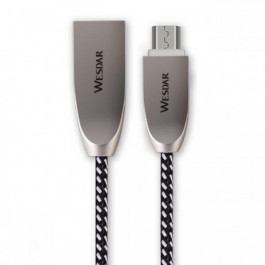   Wesdar T10 microUSB 1m 3A braided Black