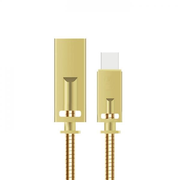 Wesdar T18 microUSB 1m metal Gold - зображення 1