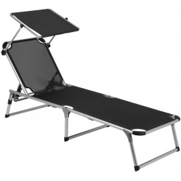   Bo-Camp Sun Lounger With Sunscreen 5 Positions Black (1304460)