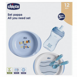   Chicco Набор посуды Meal Set 12м+ Голубой (16201.20)