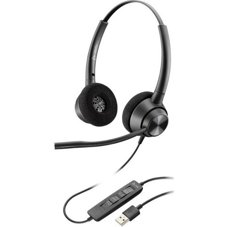 POLY EncorePro 320 Stereo USB-A Black (767G0AA) - зображення 1