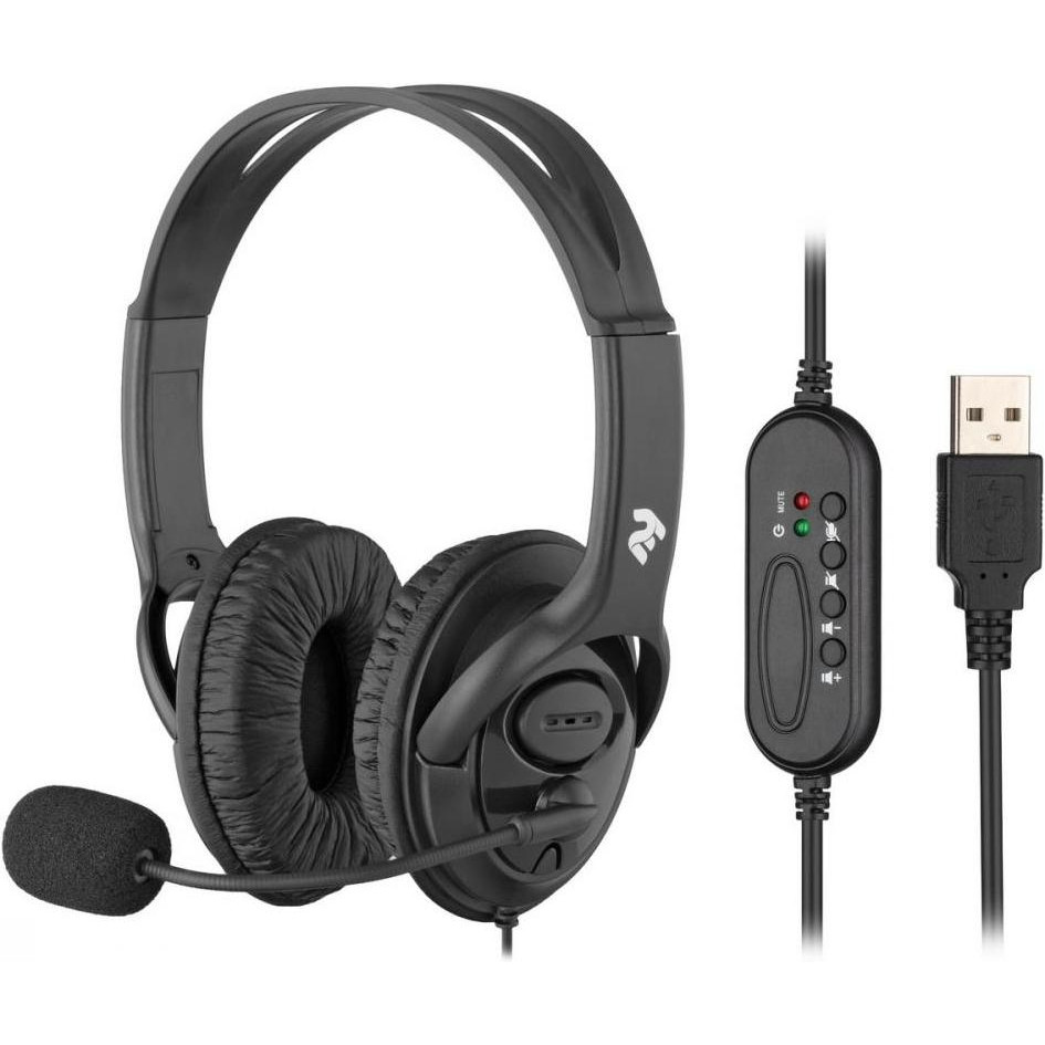 2E CH13 Over-Ear USB Black (2E-CH13SU) - зображення 1