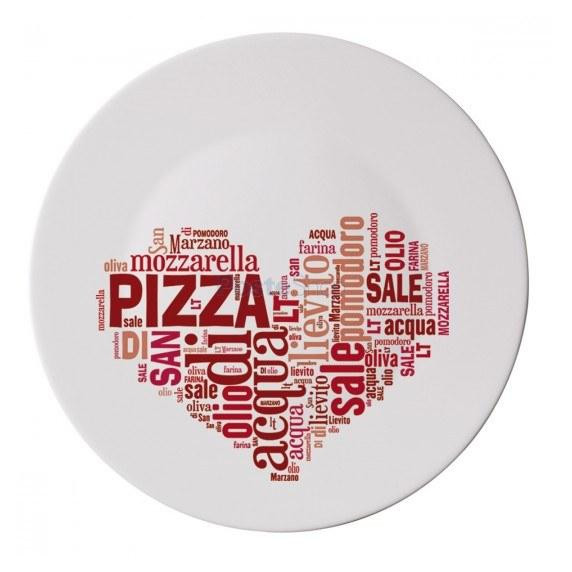 Bormioli Rocco Блюдо для пицы 33 см i love pizz red ronda (419320F77321753) - зображення 1