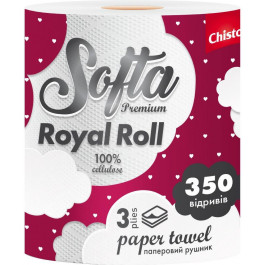   Chisto Паперові рушники Softa Royаl Roll 3 шари 350 відривів (4823098414759)