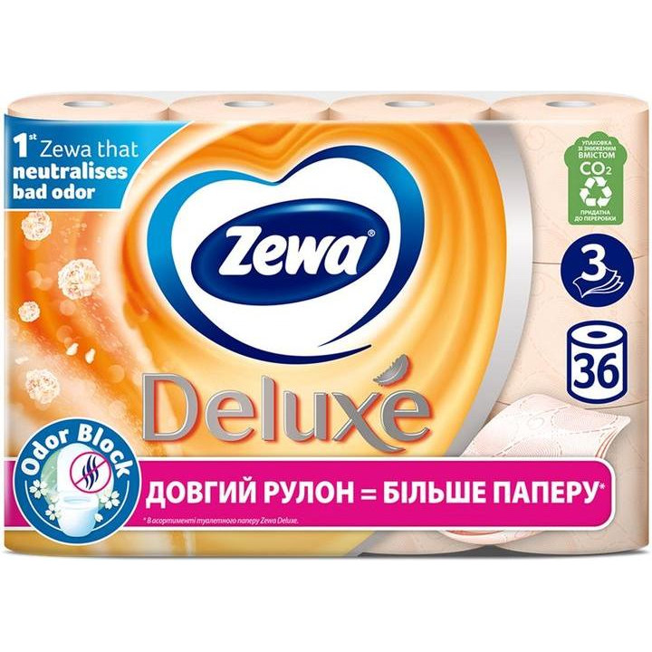 Zewa Туалетная бумага  Deluxe Персик трехслойная 36 рулонов (7322541833255) - зображення 1