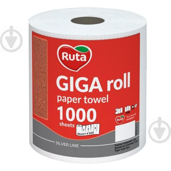 Ruta Паперові рушники Giga Roll 1000 відривів двошарова 1 шт. (4820202894797) - зображення 1