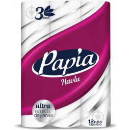   Papia Бумажные полотенца Papia 3 слоя 12 рулонов (8690536011001)