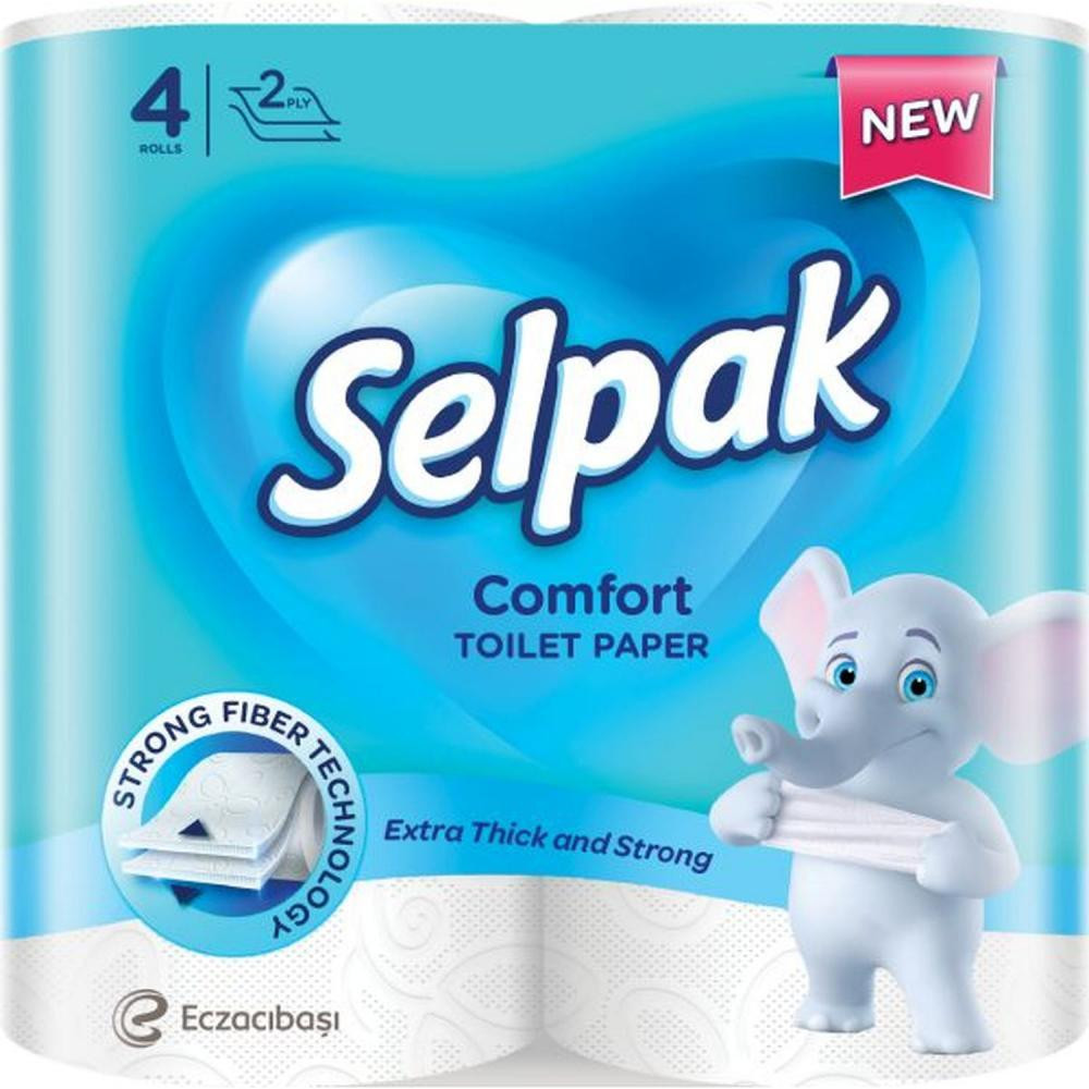 Selpak Туалетная бумага Comfort двухслойная 4 рулона (8690530802117) - зображення 1