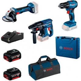   Bosch GSR 185-LI + GWS 180-LI + GBH 180-LI + 2 x 4.0 Ah in bag (0615990N1Y)