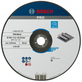   Bosch Standard for Metal, выпуклый, 230x2.5x22.23 мм