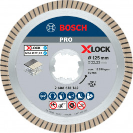   Bosch Алмазний диск  X-Lock Best for Ceramic Extraclean Turbo 125x22,23x1,4x7 мм