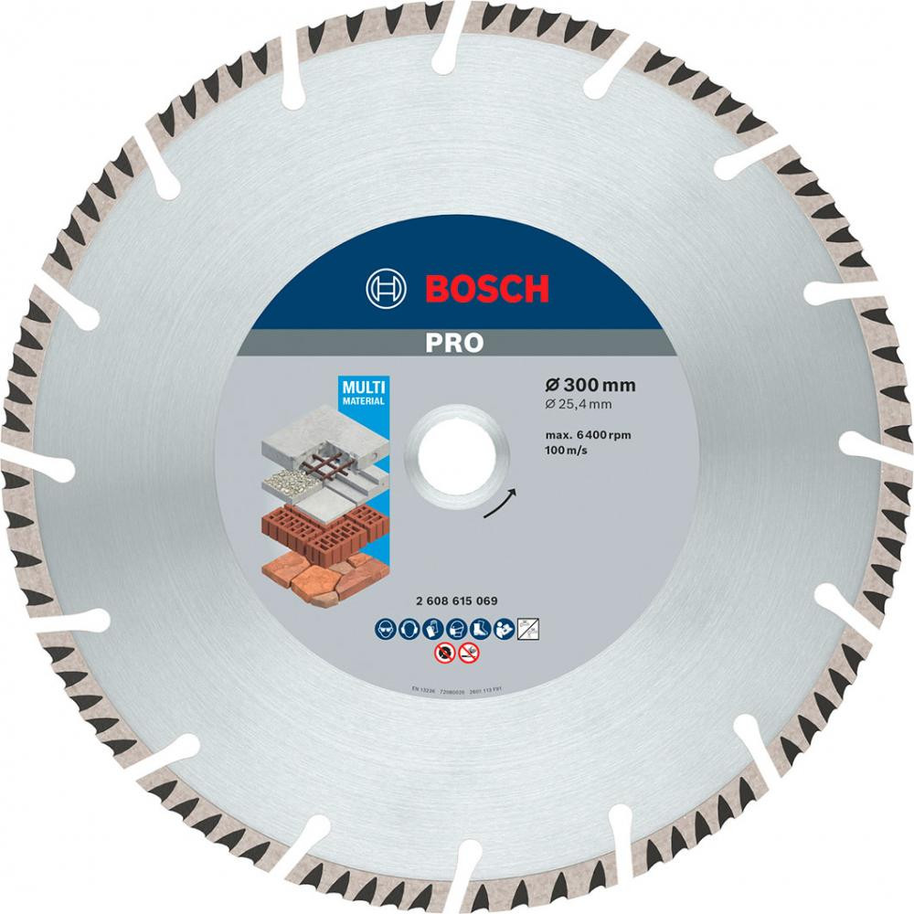 Bosch Алмазный диск  Standard for Universal 300x25,4x3,3x10 мм - зображення 1