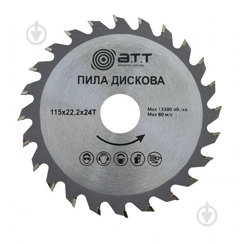 A.T.T. Пильный диск 115x22.2x1.7 Z24 - зображення 1