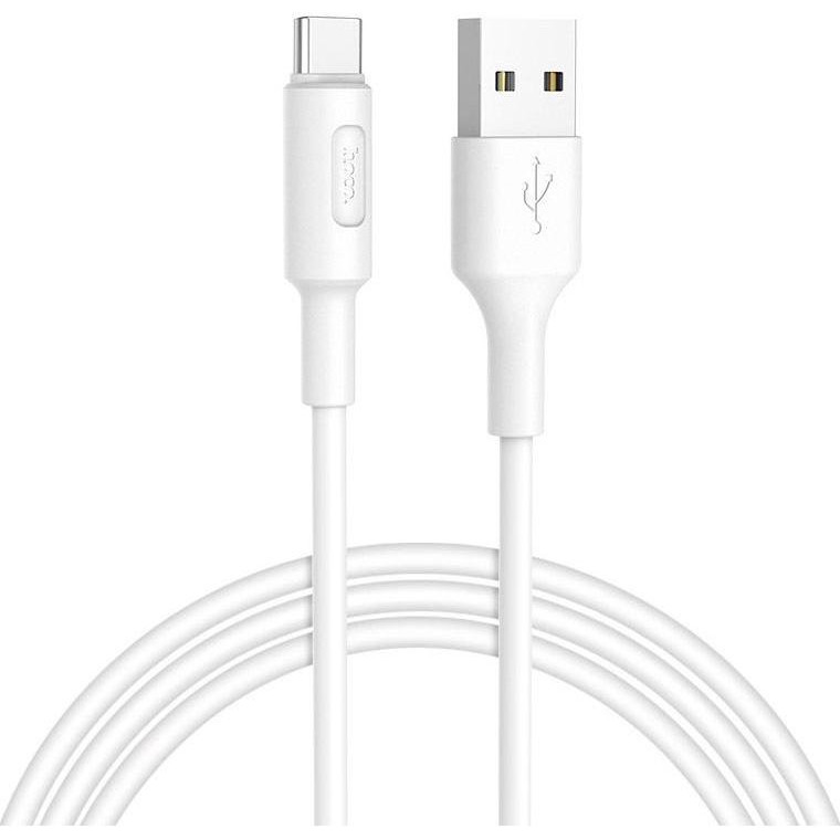 Hoco USB to USB-C X25 1m White (6957531080152) - зображення 1