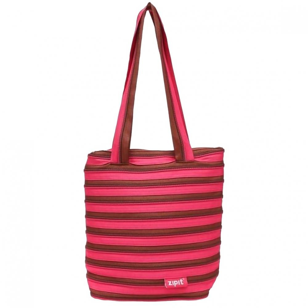 Zipit Жіноча сумка  Premium Tote/Beach Fuchsia & Deep Brown (ZBN-1/7290103192198) - зображення 1