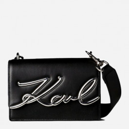   Karl Lagerfeld Сумка крос-боді жіноча шкіряна  K/SIGNATURE SM SHOULDERBAG 226W3028-994 Чорна (800070289869)