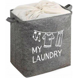   Idea Home Кошик  My Laundry тканинний з кришкою 45x30x45 см (LY-01 квад. ткан. з/кр My Laundry) (6900069635134