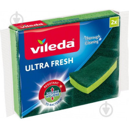   Vileda Губки кухонні  Ultra Fresh антибактеріальні 2 шт. (4023103200982)