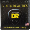 DR DR STRINGS BLACK BEAUTIES ACOUSTIC - EXTRA LIGHT (10-48) BKA-10 - зображення 1