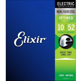   Elixir EL OW LH Optiweb Nickel Plated Steel Light-Heavy 10-52 (19077)