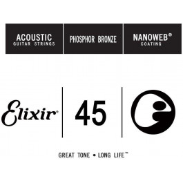   Elixir Струна 14145 Acoustic Nanoweb Phosphor Bronze .045 (elixir-14145)