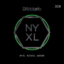   D'Addario Струна  NYNW028 Nickel Wound Single String .028