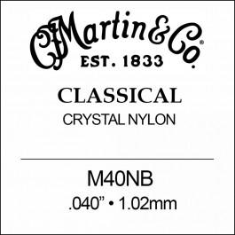   Martin Струна  M40NB 3rd Nylon Ball End Classical Guitar String .040