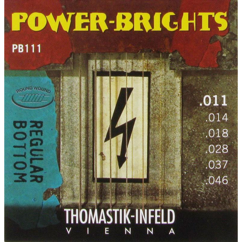 Thomastik Струны для электрогитары -Infeld PB111 Power-Brights Regular Bottom Medium Electric Guitar Strings 1 - зображення 1