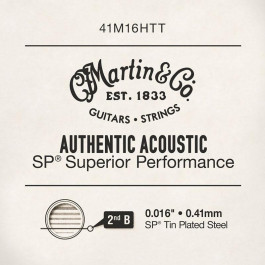   Martin Струна 41M16HTT Authentic Acoustic Tin Plated Plain Steel String .016