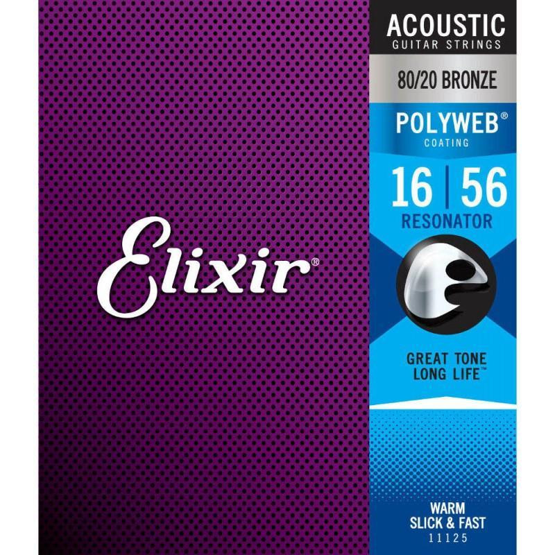 Elixir 11125 Polyweb 80/20 Bronze Acoustic Resonator 16/56 - зображення 1