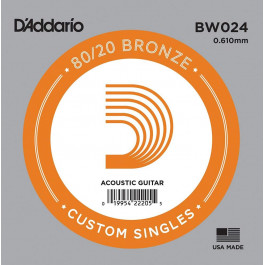   D'Addario Струна BW024 80/20 Bronze .024