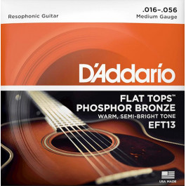   D'Addario Комплект струн для акустической гитары EFT13 Resophonic