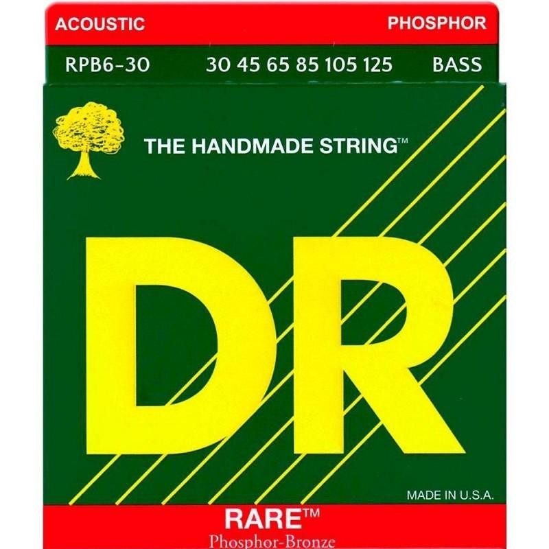 DR RPB6-30 Rare Phosphor Bronze 6 String Acoustic Bass Medium 30/125 - зображення 1