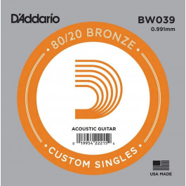   D'Addario Струна D'Addario BW039 80/20 Bronze .039